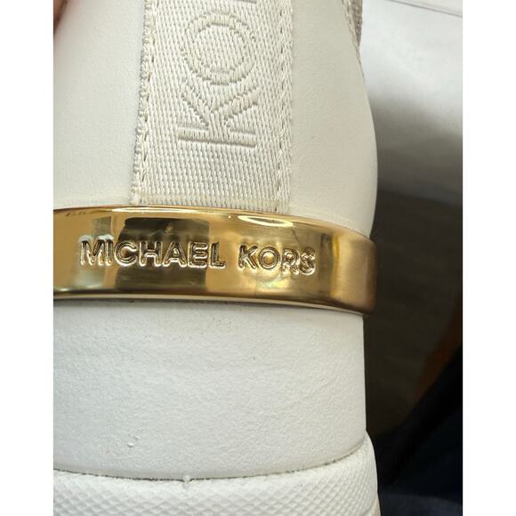 MICHAEL Michael Kors Willis Knit Trainer Wedge Sneakers Size 8M Champagne NWT - Picture 7 of 7